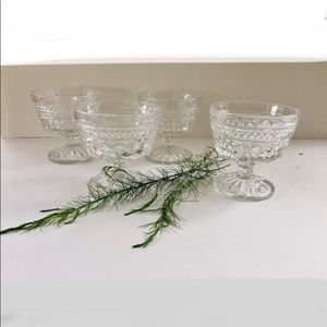 Vintage 'cut glass' dessert cups.